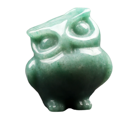 CrystalCritters Carved Owl Quartz