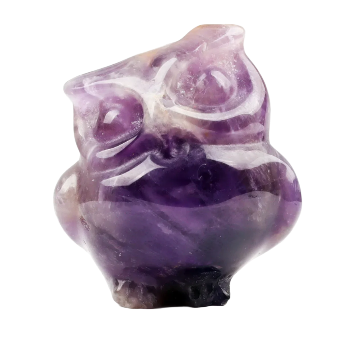 CrystalCritters Carved Owl Quartz