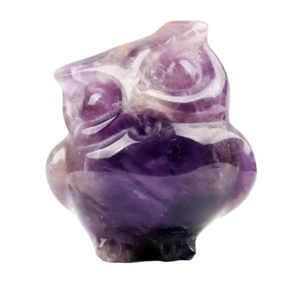 CrystalCritters Carved Owl Quartz