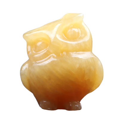CrystalCritters Carved Owl Quartz